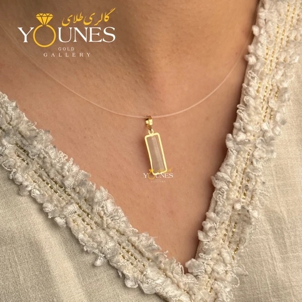 آویز طلا سنگ صدفی